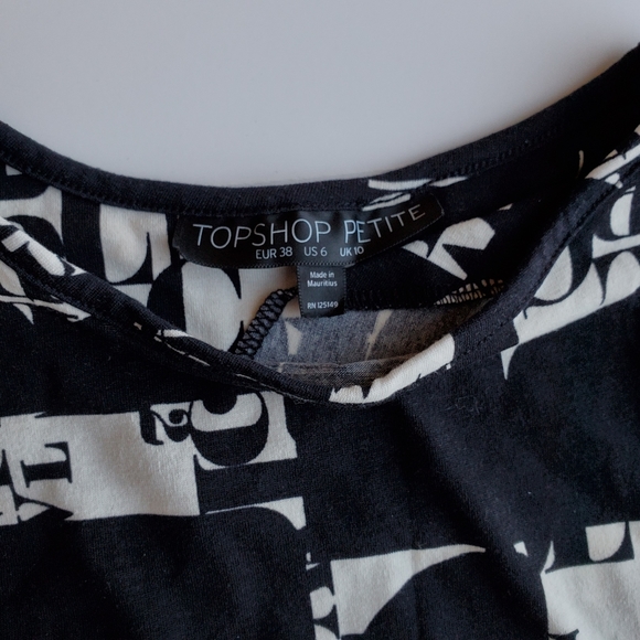 Topshop Black & White Dress - Picture 3 of 4